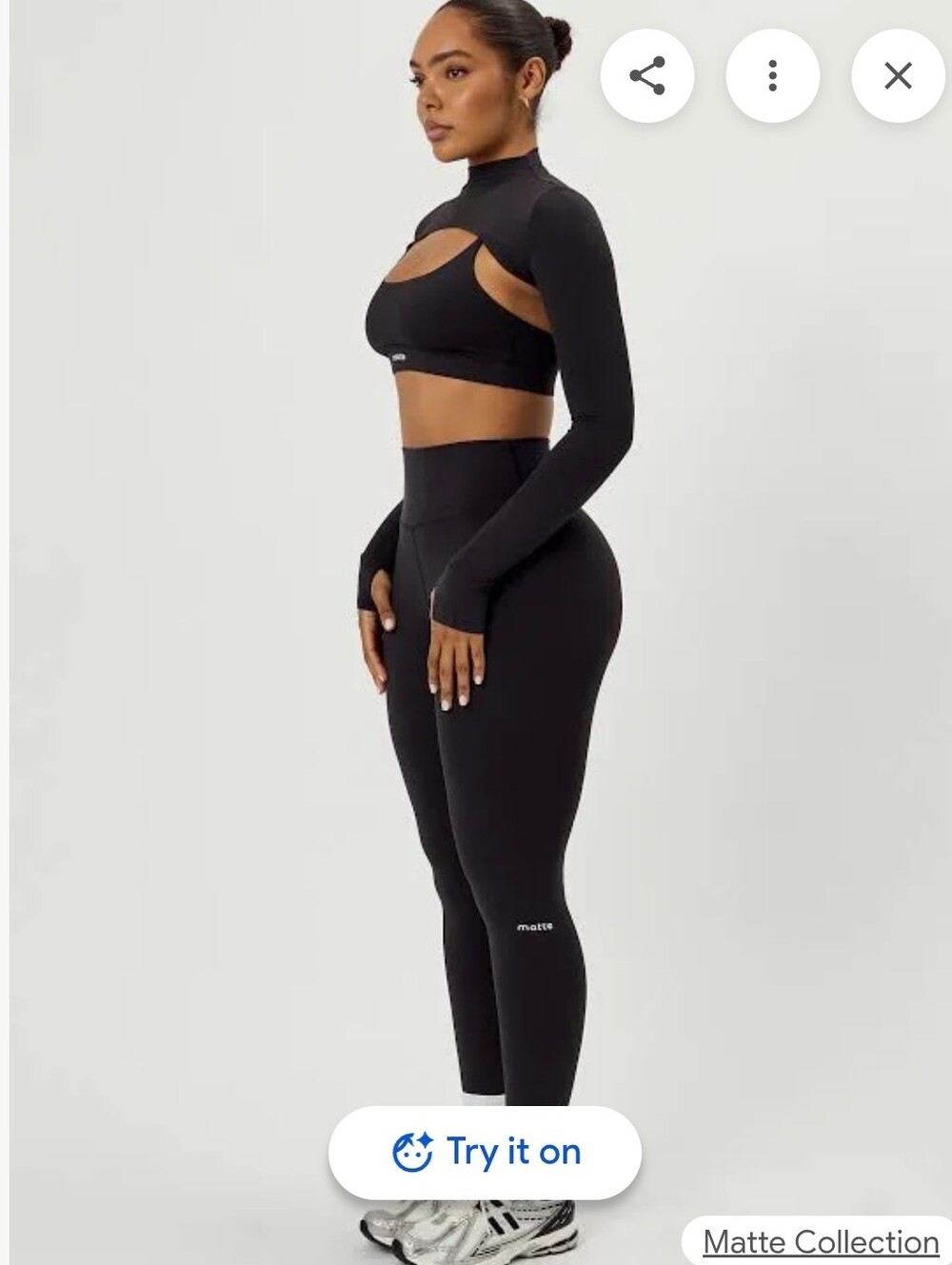 @ Matte High Waisted Leggings Size L Black
